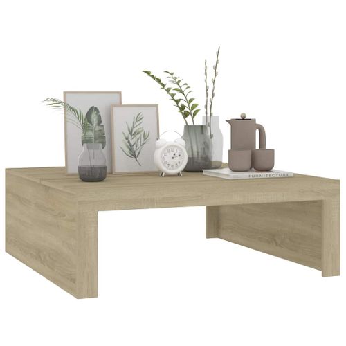 Table Basse Chêne Sonoma 100x100x35 Cm Bois Contreplaqué