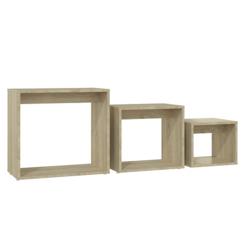 Tables Gigognes 3 Pièces Chêne Sonoma Aggloméré