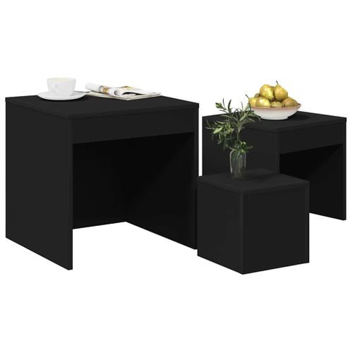 Tables Gigognes 3 Pièces Noir Aggloméré