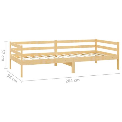 Lit De Jour Sans Matelas Bois De Pin Massif 90x200 Cm