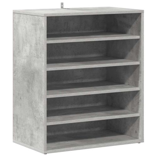 Armoire à Chaussures Gris Béton 60x35x70 Cm Aggloméré