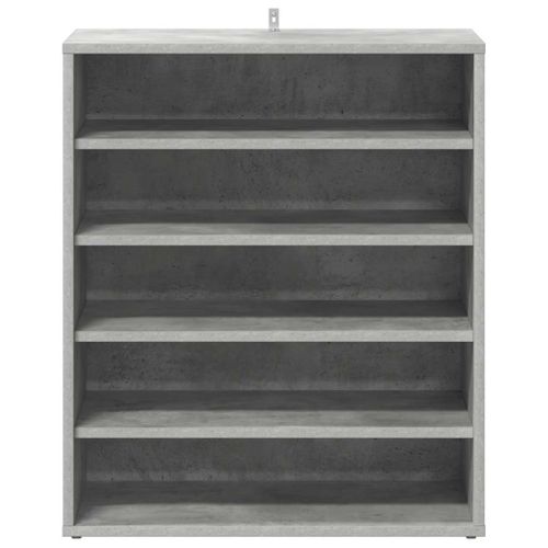 Armoire à Chaussures Gris Béton 60x35x70 Cm Aggloméré