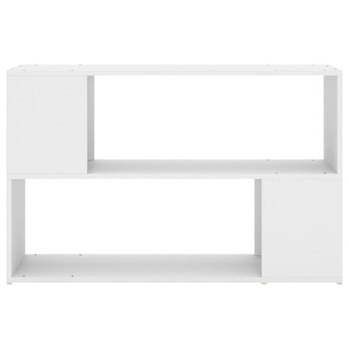 Bibliothèque Blanche 100x24x63 Cm, 2 Étagères, Compartiment Ouvert, Design Moderne Et Durable