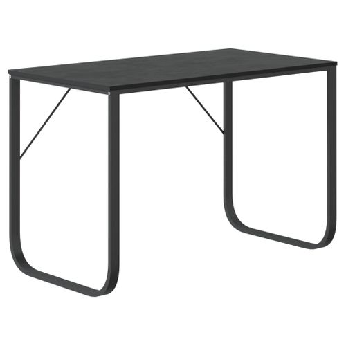 Bureau D'ordinateur Noir 110x60x73 Cm Aggloméré