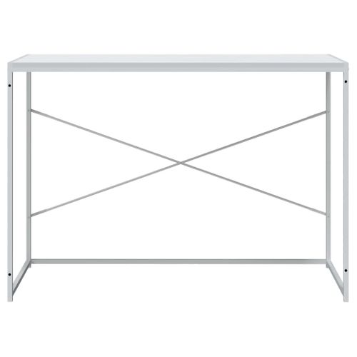 Bureau D'ordinateur Blanc 110x60x70 Cm Aggloméré
