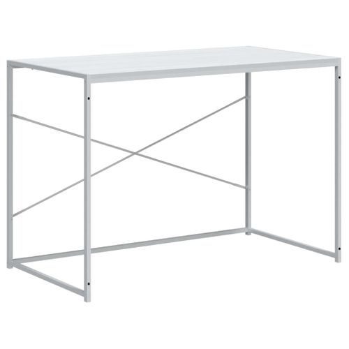 Bureau D'ordinateur Blanc 110x60x70 Cm Aggloméré