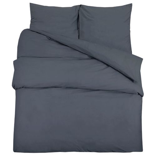 Ensemble De Housse De Couette Anthracite 220x240 Cm Coton