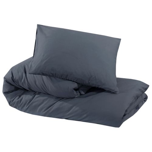Ensemble De Housse De Couette Anthracite 220x240 Cm Coton