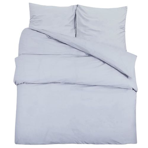 Ensemble De Housse De Couette Gris 220x240 Cm Coton