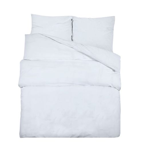 Ensemble De Housse De Couette Blanc 220x240 Cm Coton