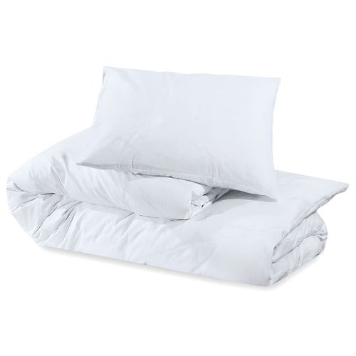 Ensemble De Housse De Couette Blanc 220x240 Cm Coton