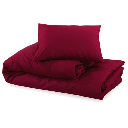 Ensemble De Housse De Couette Bordeaux 220x240 Cm Coton