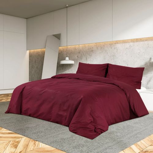 Ensemble De Housse De Couette Bordeaux 135x200 Cm Coton