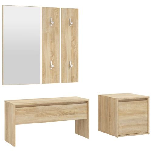 Meuble TV Chêne Sonoma 80x40x40 Cm Bois Contreplaqué