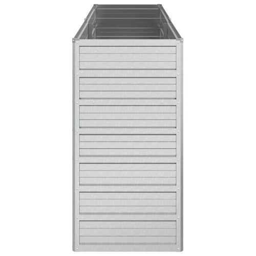 Jardinière De Jardin 160x40x77 Cm Acier Galvanisé Argenté