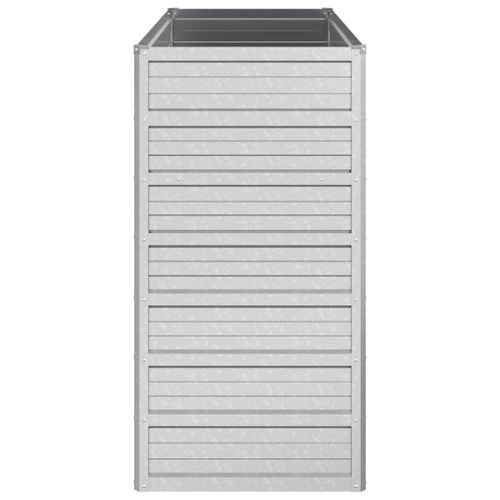 Jardinière De Jardin 100x40x77 Cm Acier Galvanisé Argenté