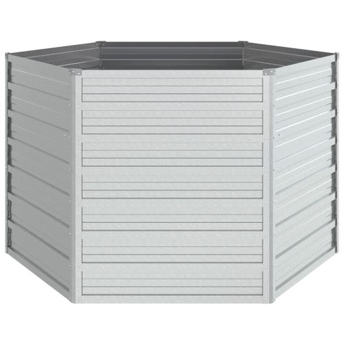 Jardinière De Jardin 129x77 Cm Acier Galvanisé Argenté