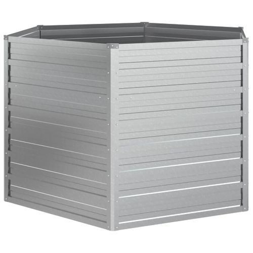 Jardinière De Jardin 129x77 Cm Acier Galvanisé Argenté