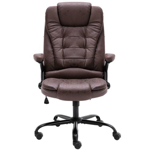 Chaise De Bureau Marron Foncé Simili Daim