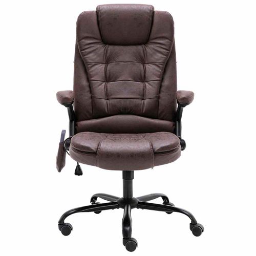 Chaise De Bureau De Massage Marron Foncé Simili Daim