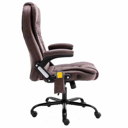 Chaise De Bureau De Massage Marron Foncé Simili Daim