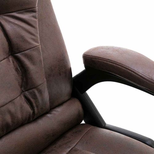 Chaise De Bureau De Massage Marron Foncé Simili Daim