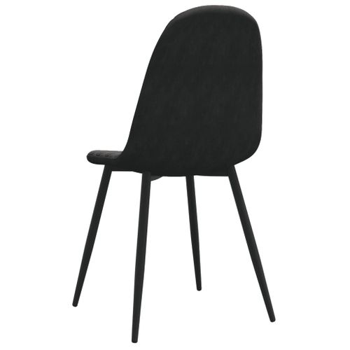 Chaises à Manger Lot De 6 Noir Velours