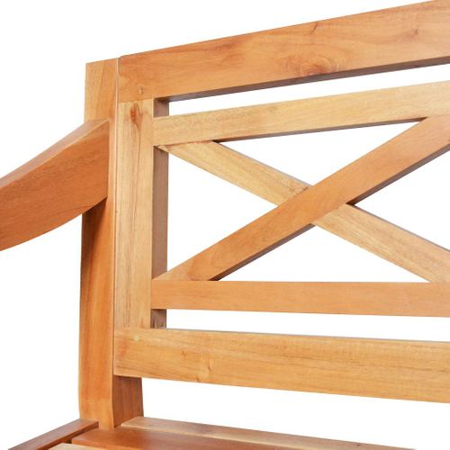 Banc Batavia 123 Cm Bois D'acajou Massif Marron Clair