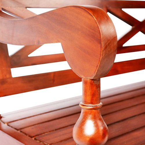 Banc Batavia 123 Cm Bois D'acajou Massif Marron Foncé