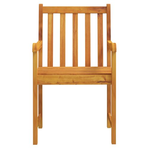 Chaises De Jardin Lot De 2 Bois D'acacia Solide