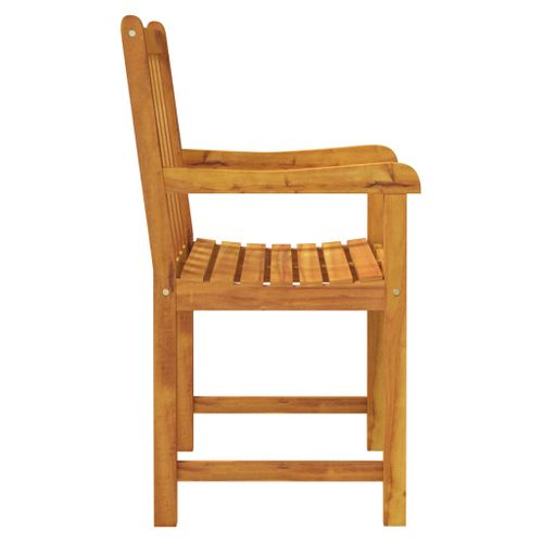 Chaises De Jardin Lot De 2 Bois D'acacia Solide
