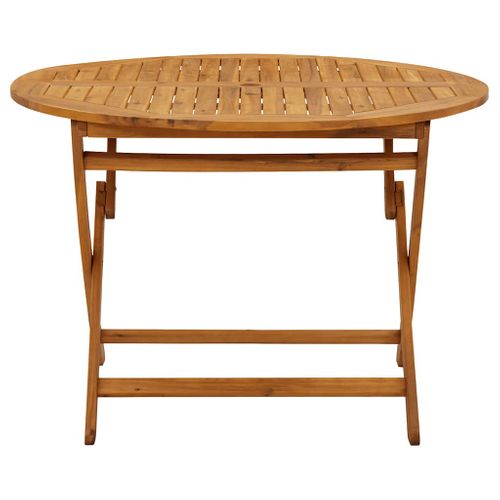 Table De Jardin Pliante 110 Cm Bois Massif Acacia Finition Huile Naturelle