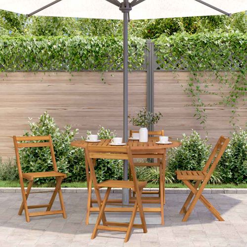 Table De Jardin Pliante 110 Cm Bois Massif Acacia Finition Huile Naturelle