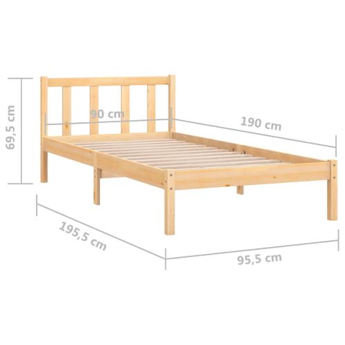 Lit Enfant 90x190 Cm - Bois Massif