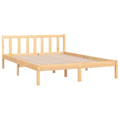 Cadre De Lit Sans Matelas Bois Massif 135x190 Cm