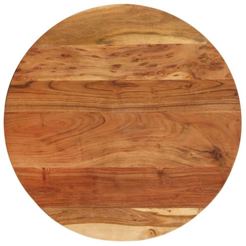 Table D'appoint 60x(42-62) Cm Bois Massif D'acacia Et Fonte