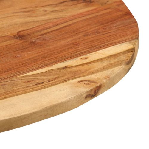 Table D'appoint 60x(42-62) Cm Bois Massif D'acacia Et Fonte