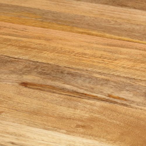 Table à Dîner Ø110x78 Cm Bois De Manguier Massif Et Acier