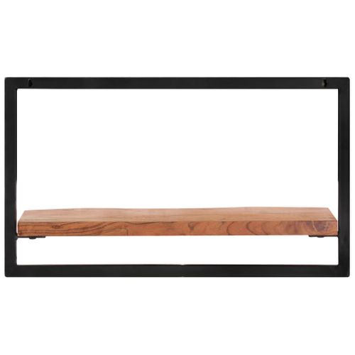 Étagères Murales 2 Pièces 60x25x35 Cm Bois D'acacia Et Acier