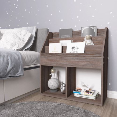 Porte-revue D'enfants Gris/chêne Sonoma 71x30x78,5 Cm Aggloméré