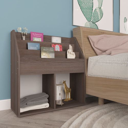 Porte-revue D'enfants Gris/chêne Sonoma 71x30x78,5 Cm Aggloméré