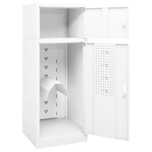 Armoire à Selles Blanc 53x53x140 Cm Acier