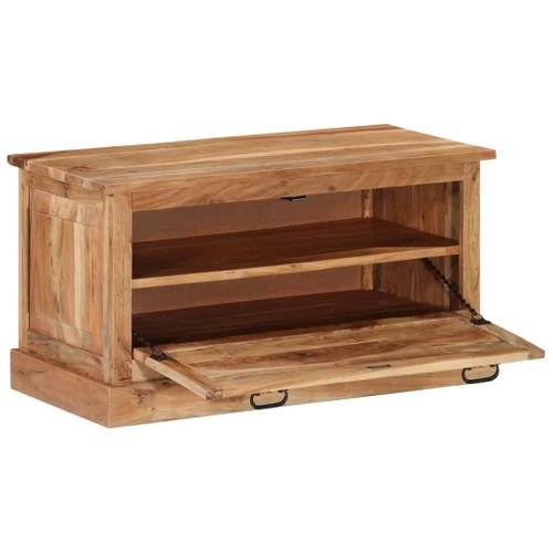 Banc De Rangement De Chaussures 85x40x45cm Bois D'acacia Massif