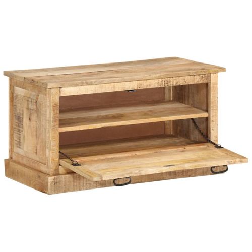 Banc De Rangement De Chaussures 85x40x45 Cm Bois De Manguier