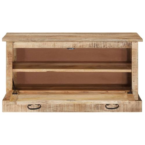 Banc De Rangement De Chaussures 85x40x45 Cm Bois De Manguier