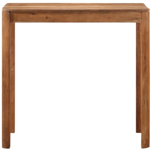 Table De Bar Bois Massif D'acacia Et Finition Miel 110x55x106cm