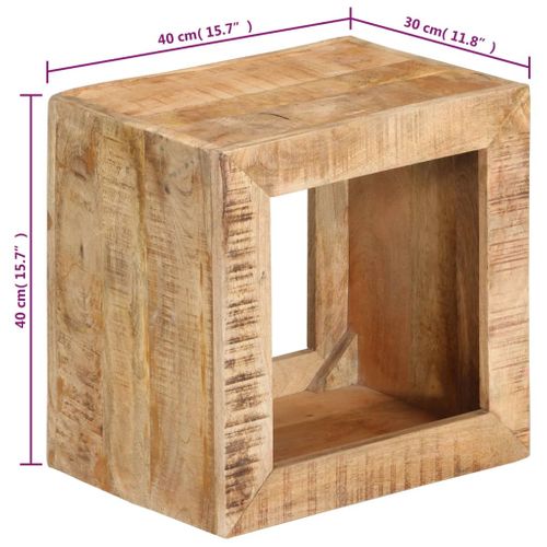 Tabouret 40x30x40 Cm Bois De Manguier Solide