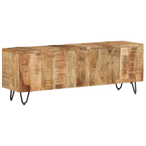 Meuble TV 110x30x40 Cm Bois Massif De Manguier
