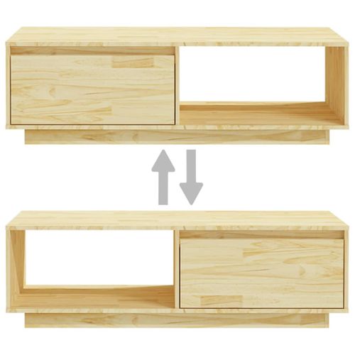 Table Basse 110x50x33,5 Cm Bois De Pin Massif