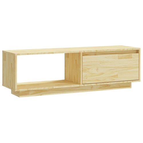 Meuble TV 110x30x33,5 Cm Bois De Pin Massif